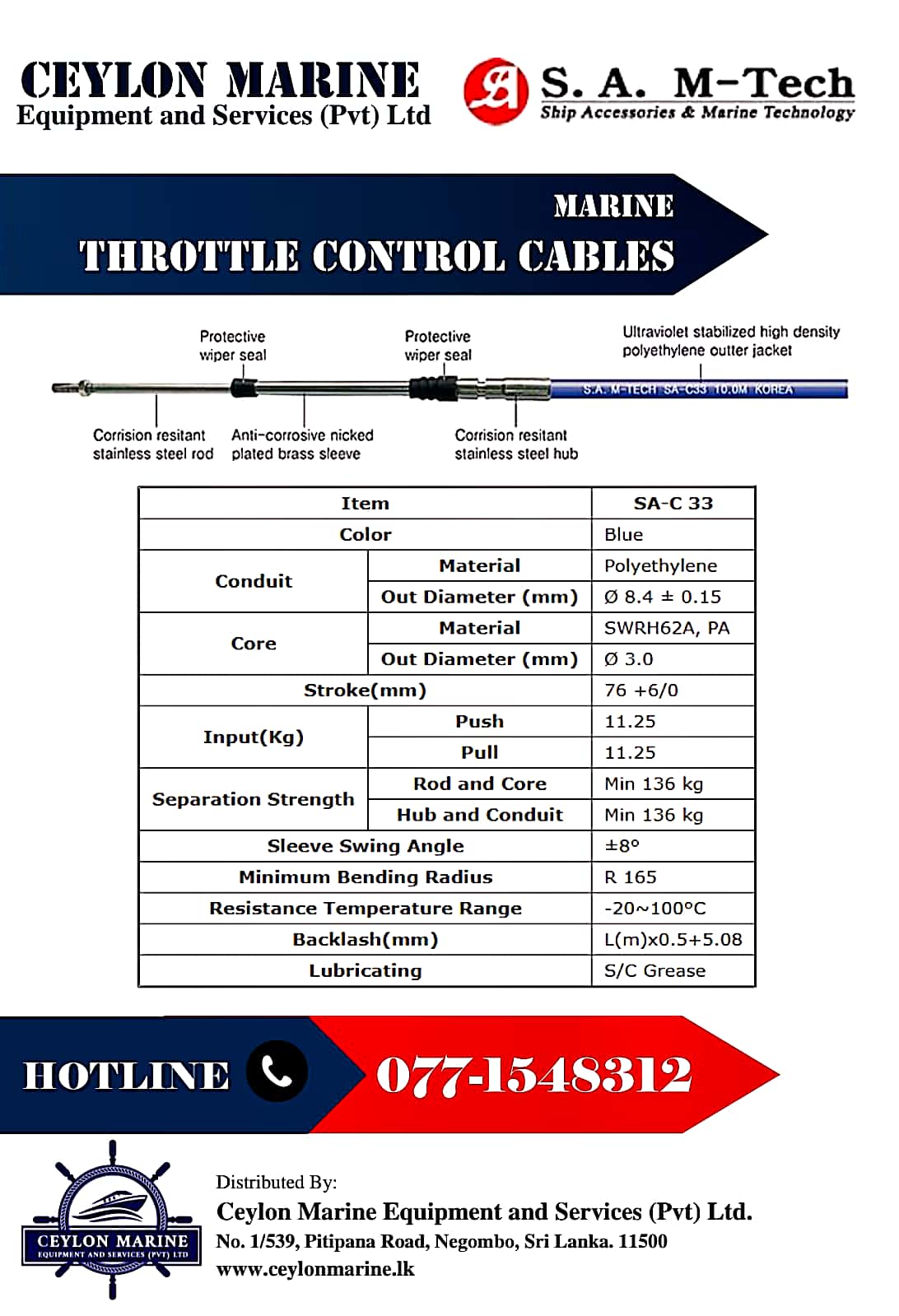 Leaflet Throttle Cable
